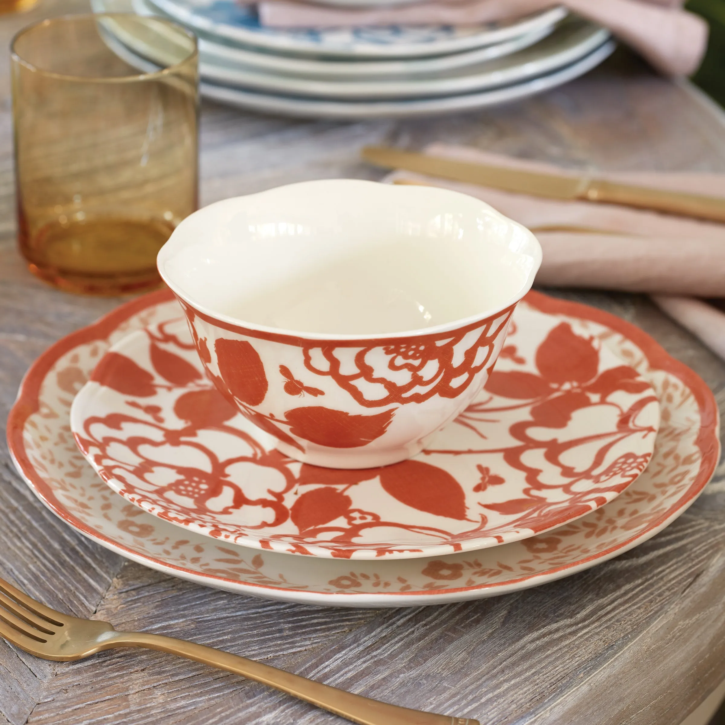 Butterfly Meadow Cottage 4-Piece Accent Plates