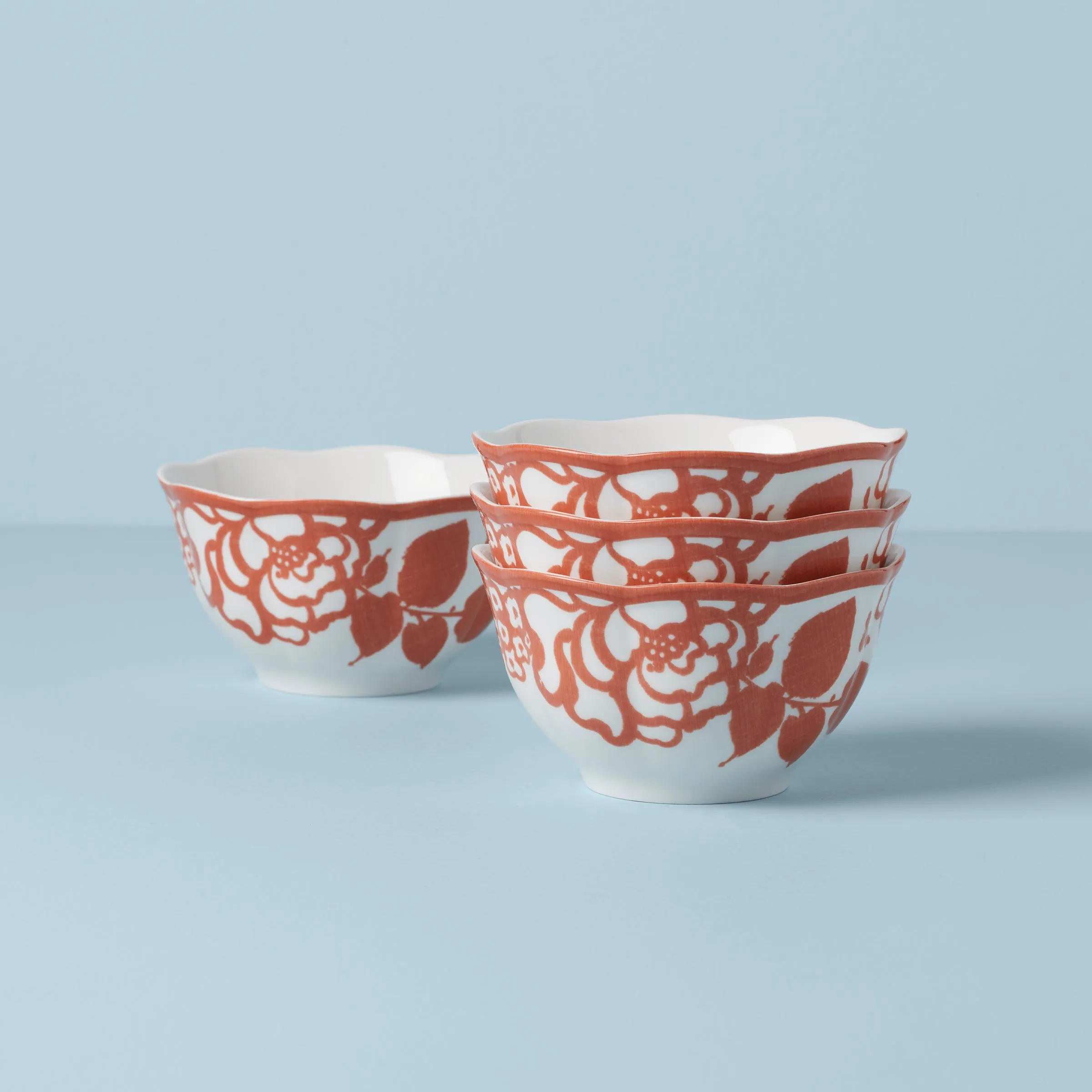 Butterfly Meadow Cottage 4-Piece Rice Bowls