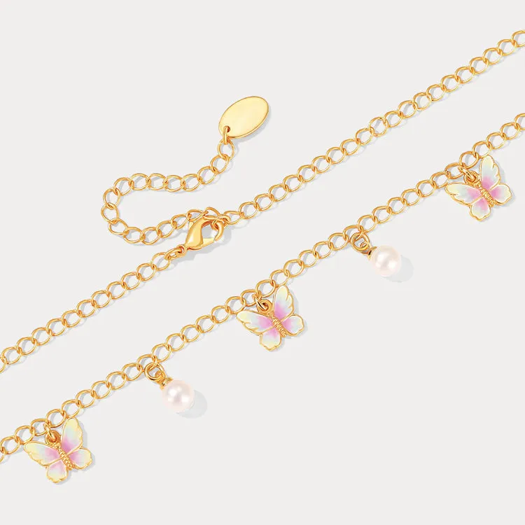 Butterfly Pearl Necklace