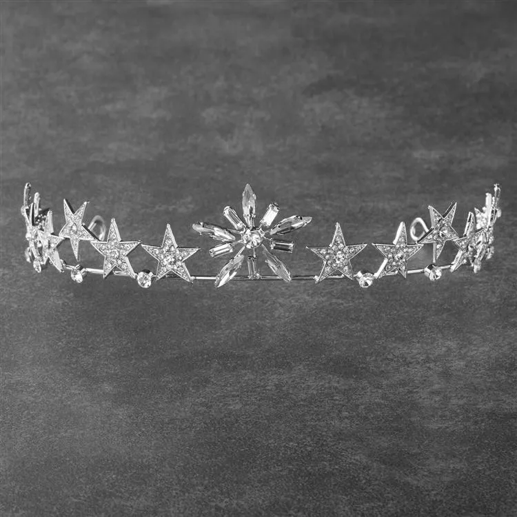 Celestial Stars and Pave Crystal Tiara