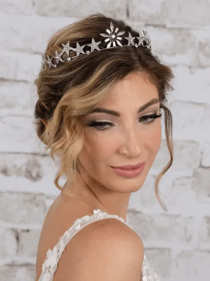Celestial Stars and Pave Crystal Tiara