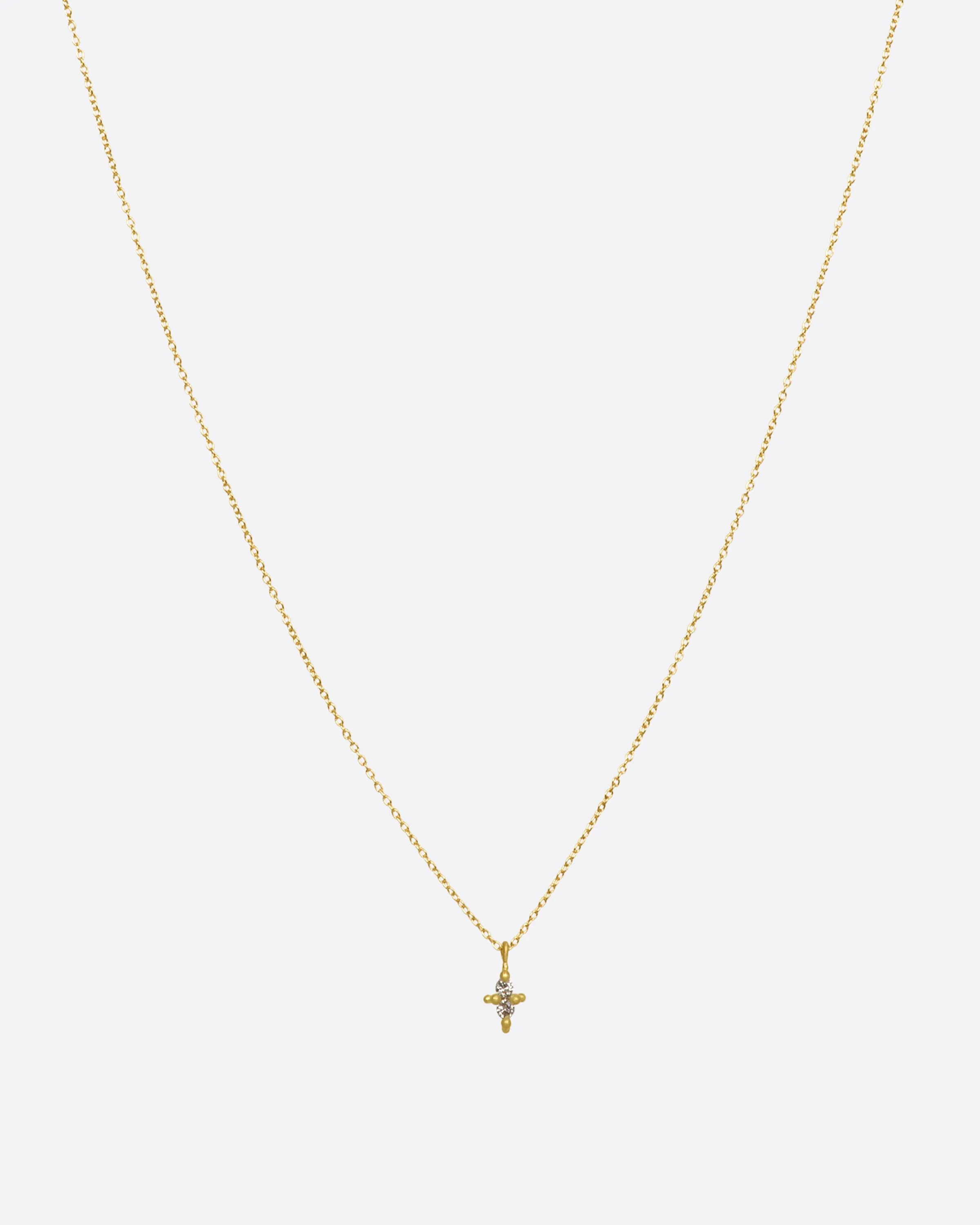 Champagne Diamond Double Faerie Pendant Necklace