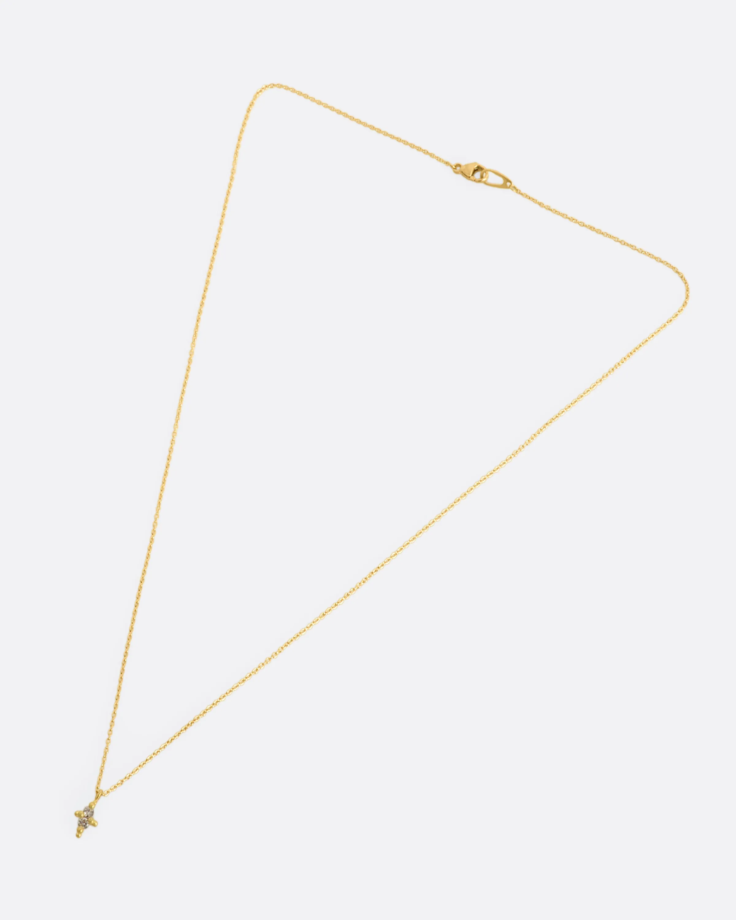 Champagne Diamond Double Faerie Pendant Necklace