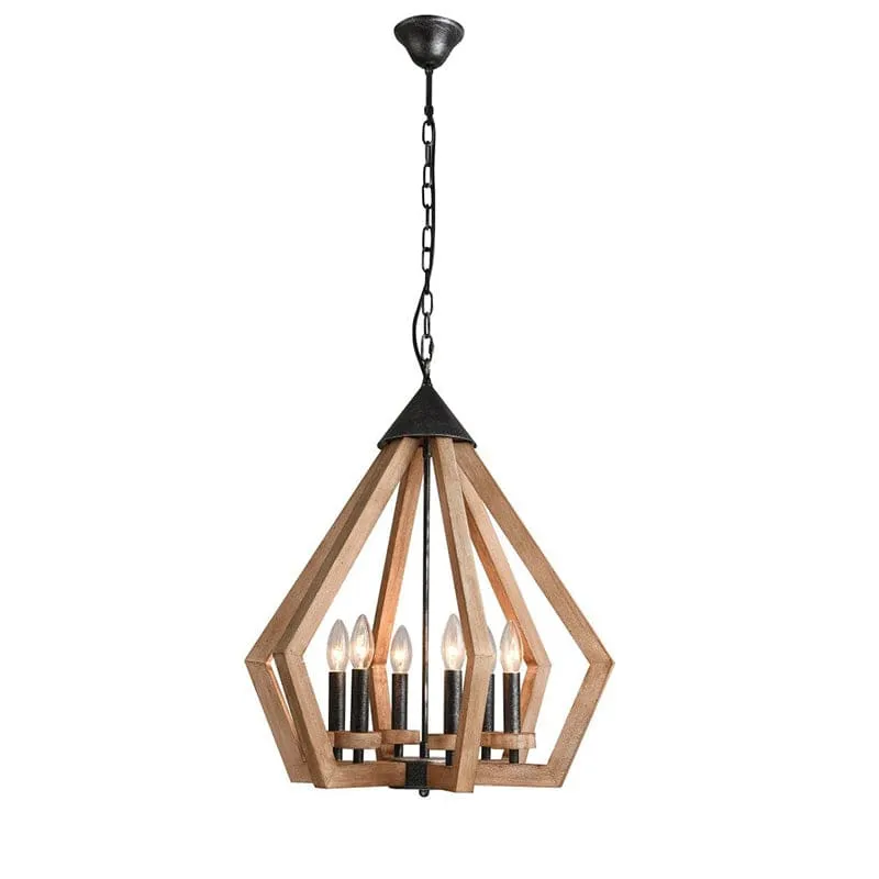 Chandelier Elr 4061 Teardrop Black And Silver wood