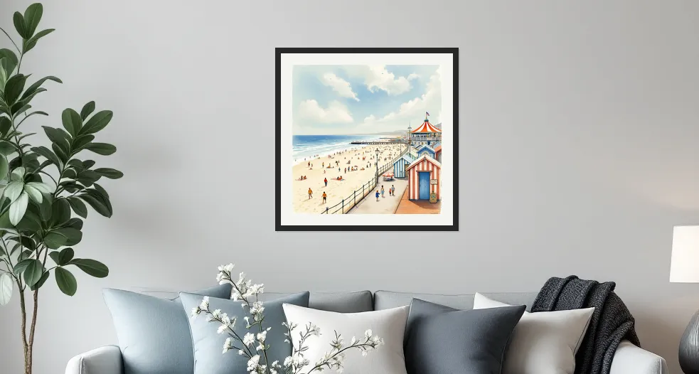 Charming British Seaside Escape Wall Art Poster