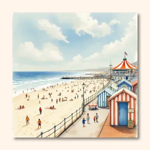 Charming British Seaside Escape Wall Art Poster