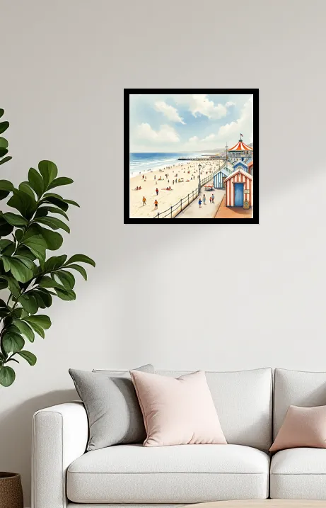 Charming British Seaside Escape Wall Art Poster