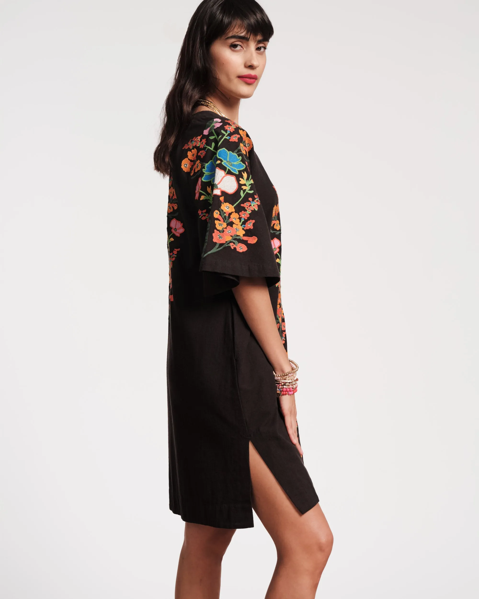 Charming Caftan Mini - Botanical Bash Black