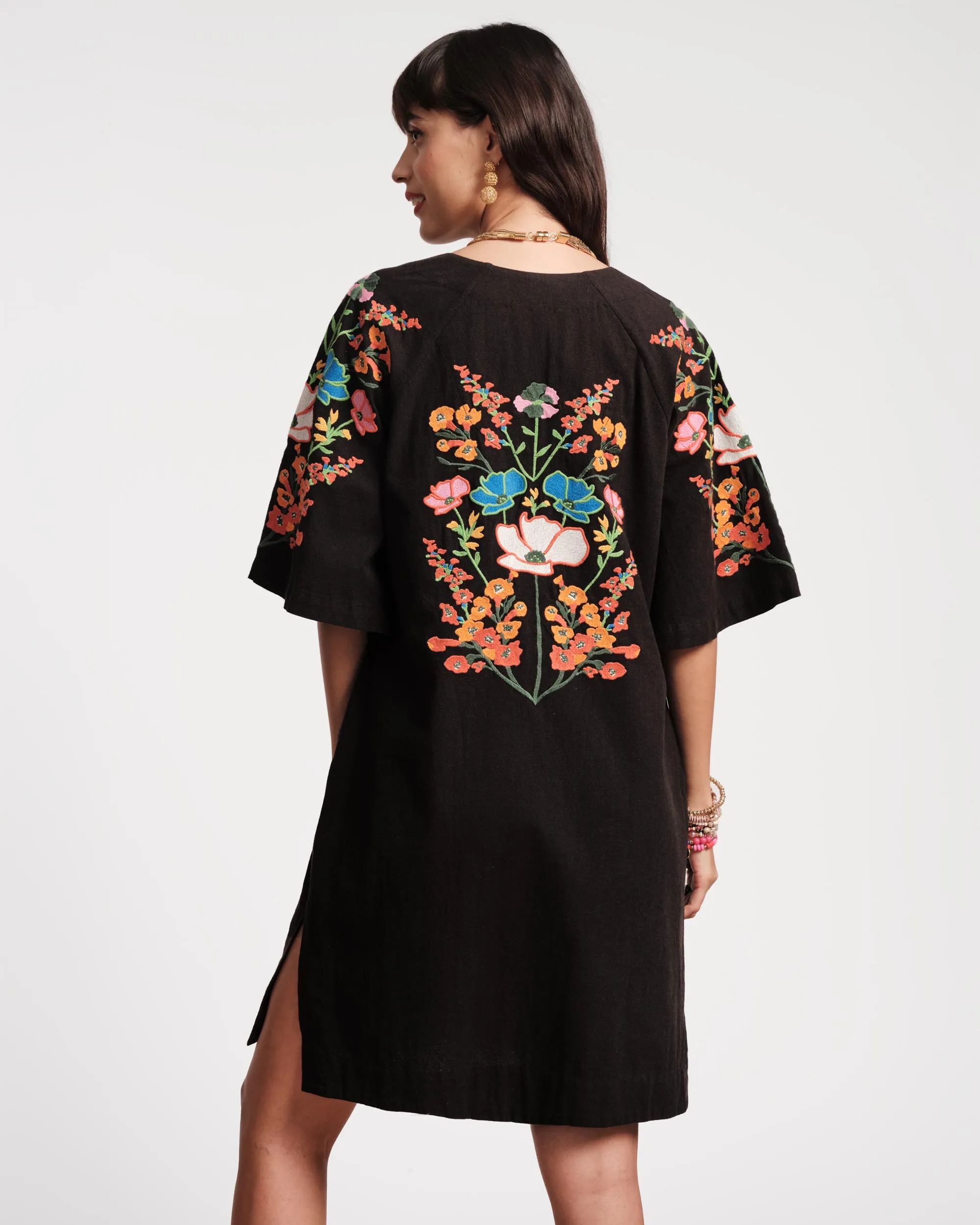 Charming Caftan Mini - Botanical Bash Black
