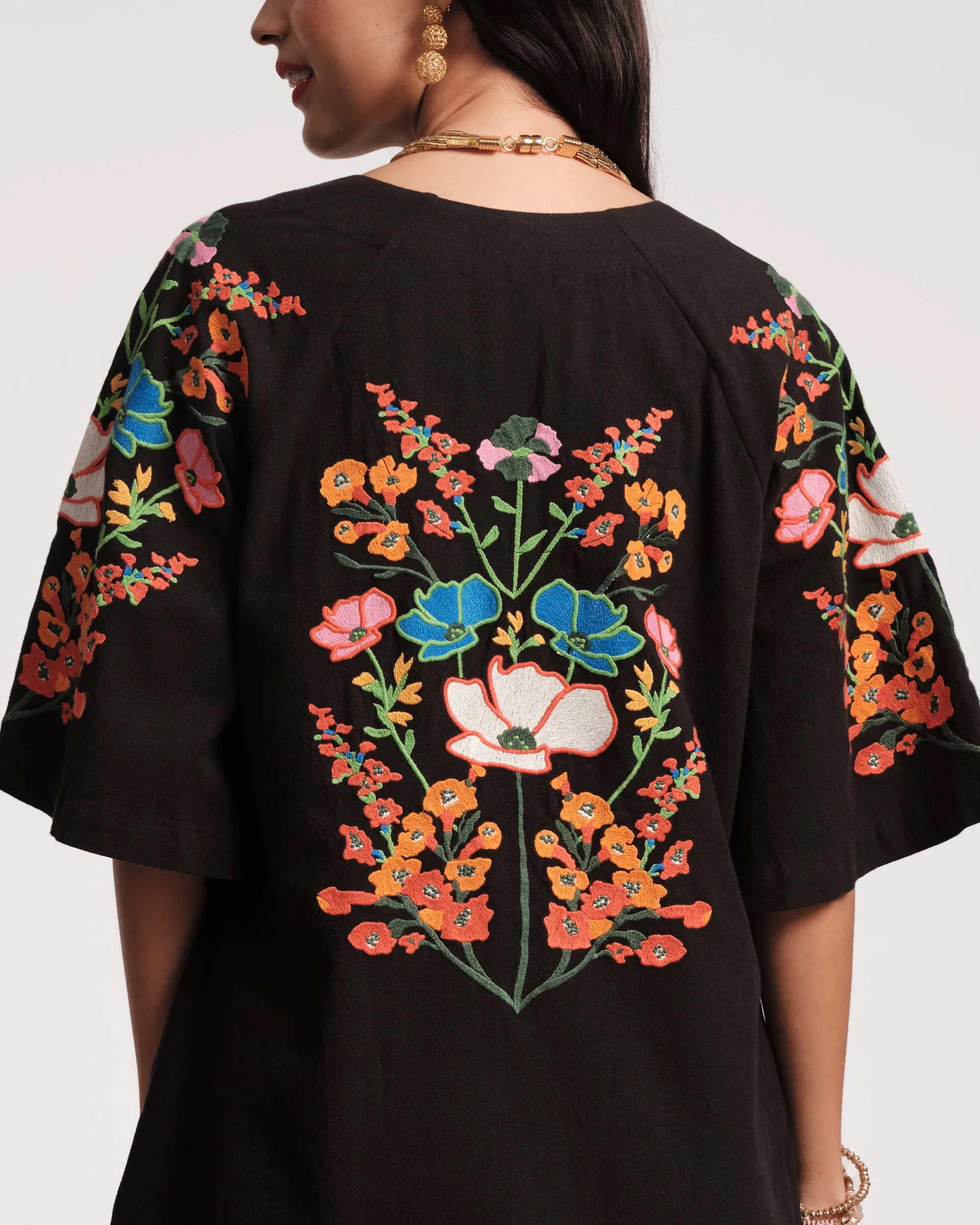 Charming Caftan Mini - Botanical Bash Black