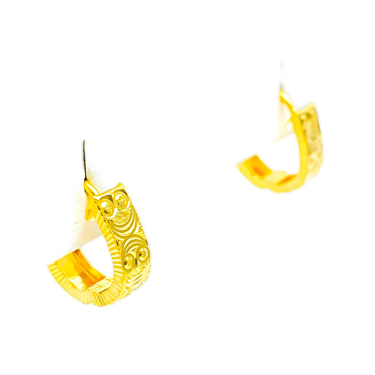 Charming Elevated 22k Gold Earrings