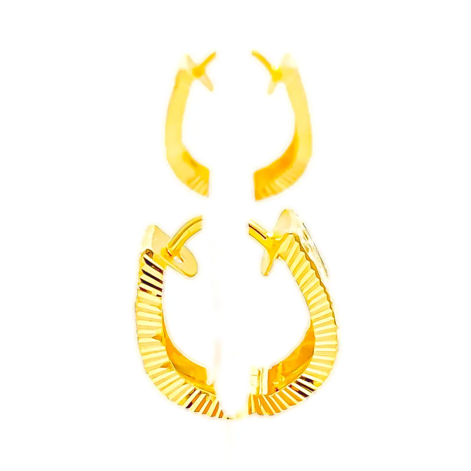 Charming Elevated 22k Gold Earrings