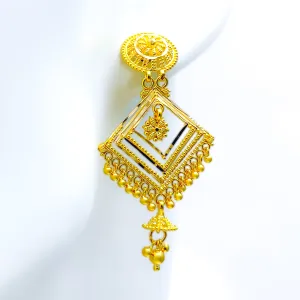Charming Eloquent 22k Gold Earrings