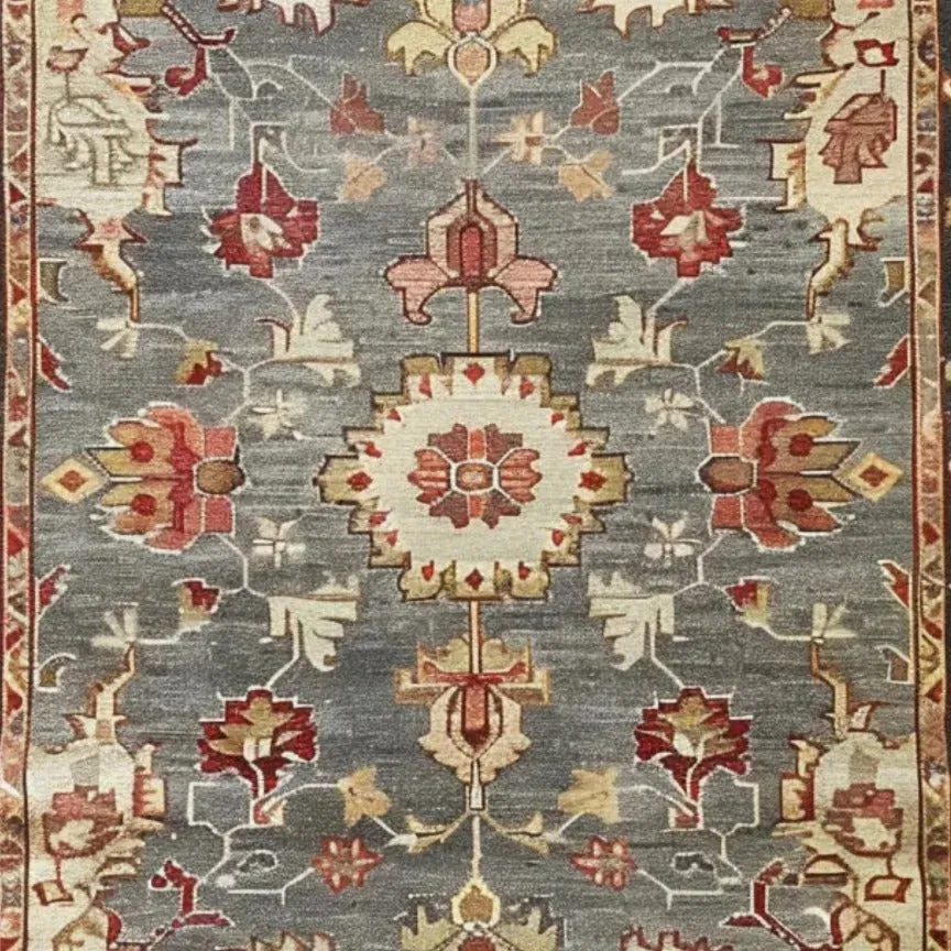 Charming Floral Cascade Hand Knotted Area Rug