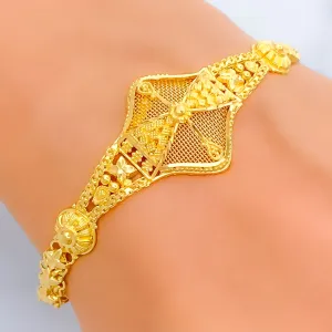 Charming Intricate 22k Gold Bracelet