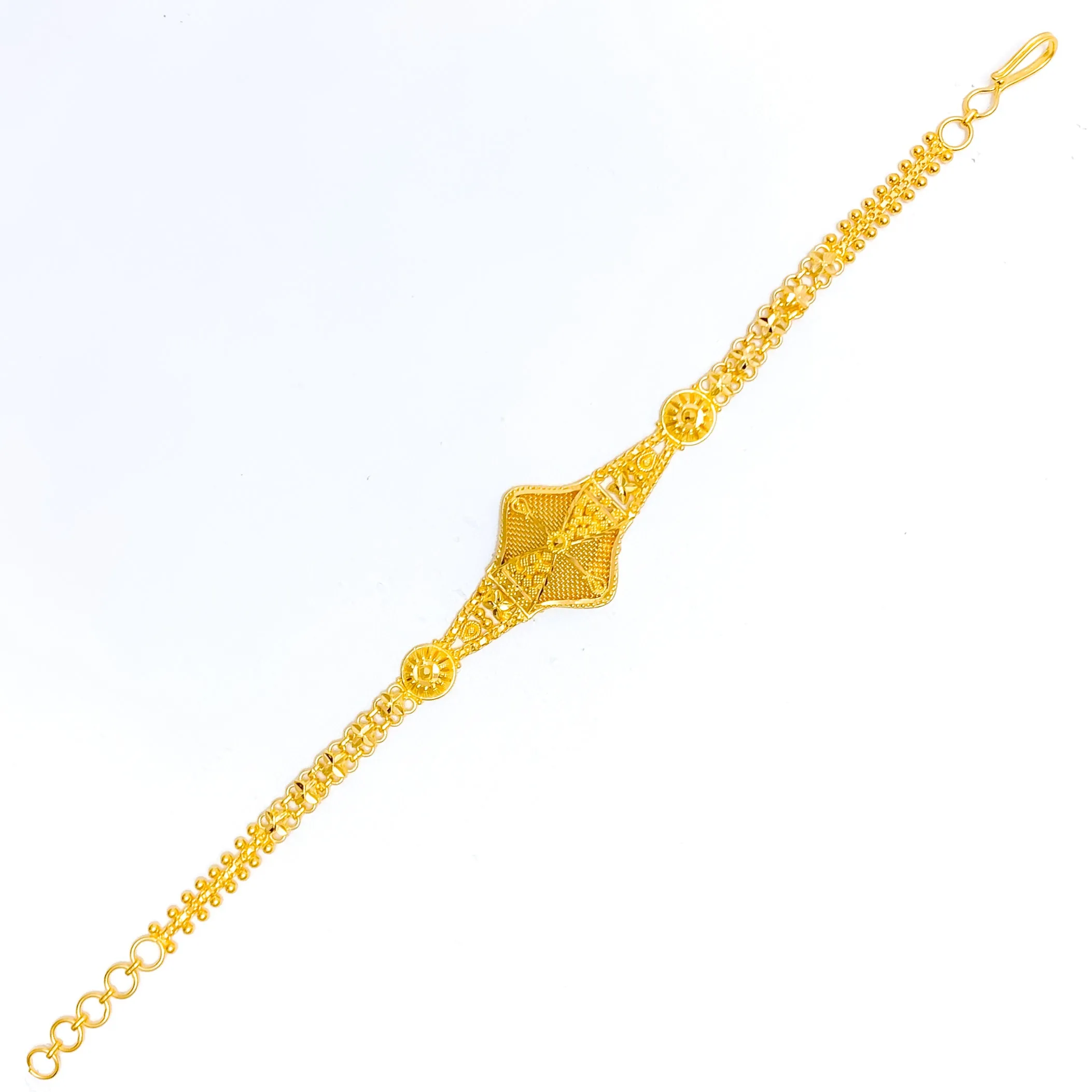 Charming Intricate 22k Gold Bracelet