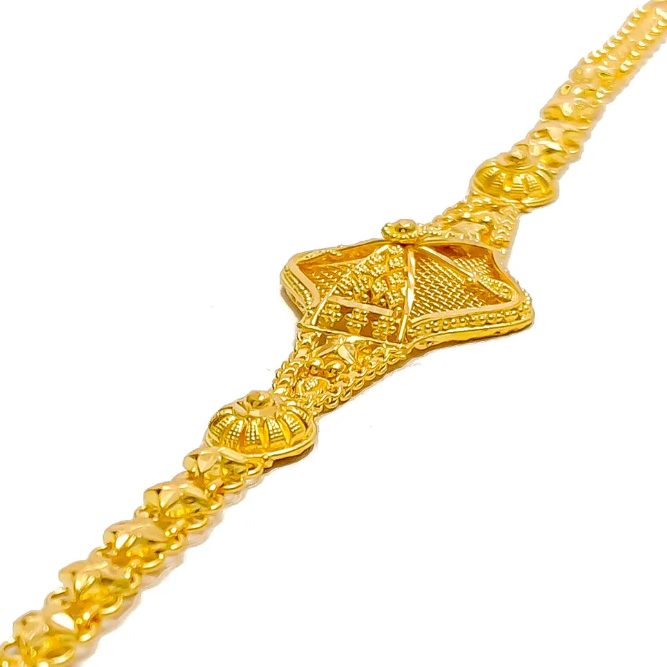 Charming Intricate 22k Gold Bracelet