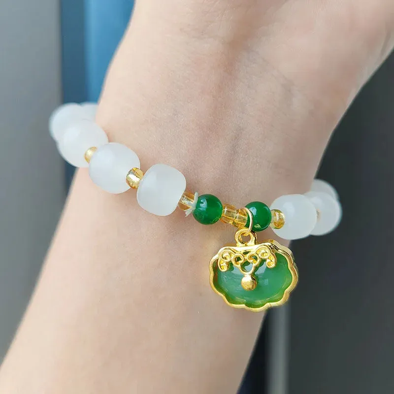 Charming Kawaii Peach Blossom Woven Bracelet 🌸✨