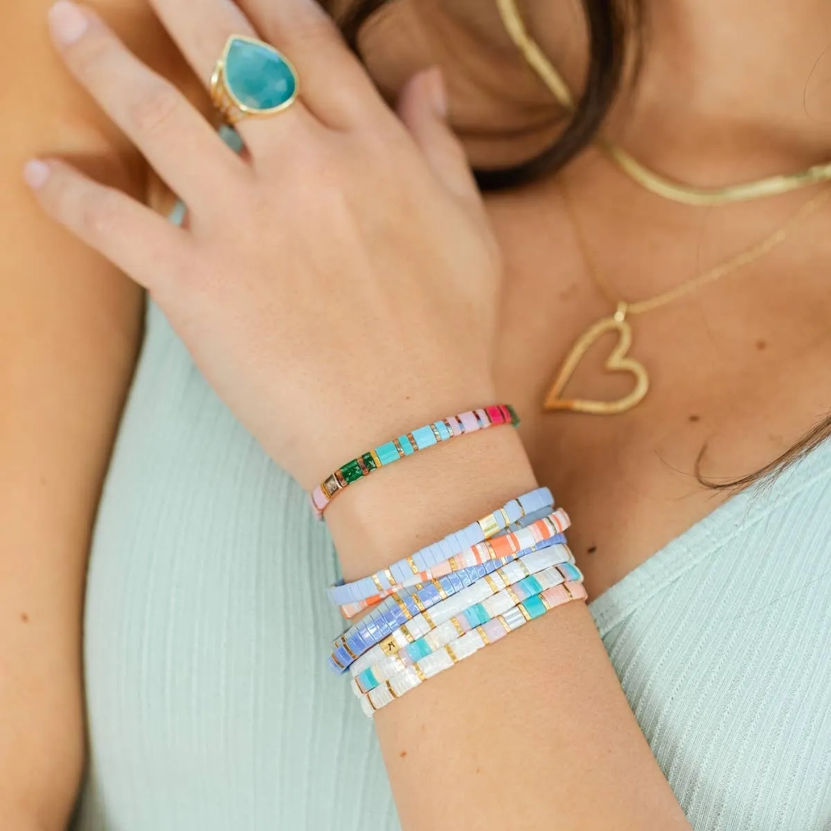 Choose your colors - Miyuki Tila Bracelets splendid Iris
