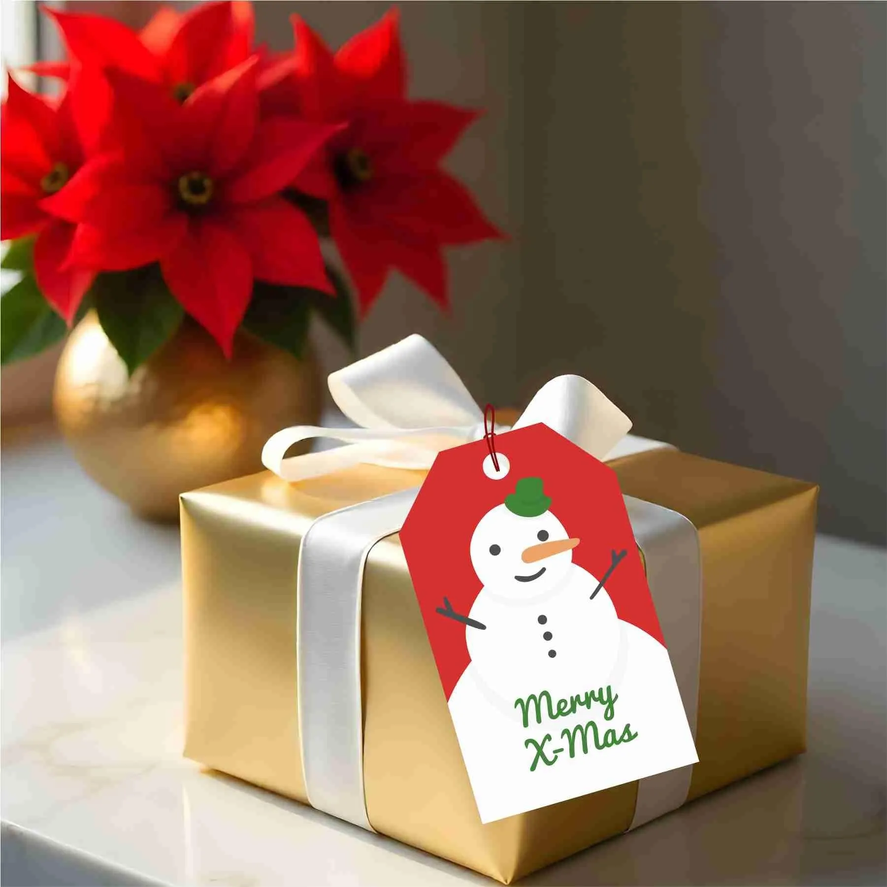 Christmas Gift Tags with String 06 - Pack of 30