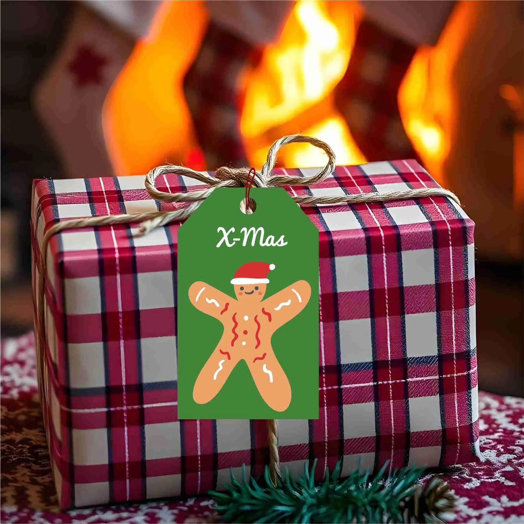 Christmas Gift Tags with String 06 - Pack of 30