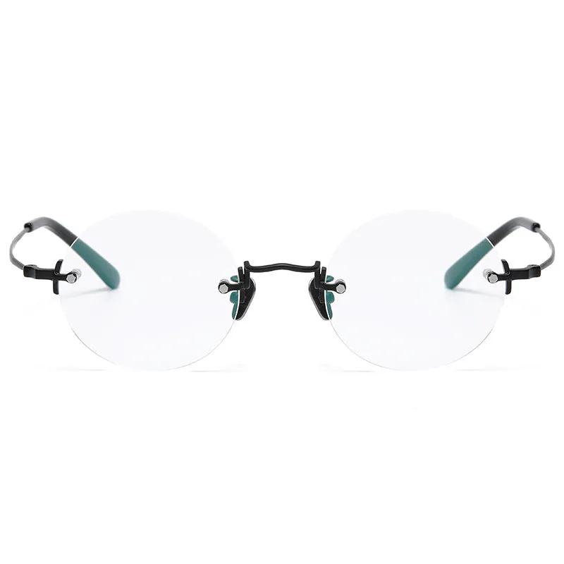 Ciri Titanium Semi-Rimless Round Glasses Frames