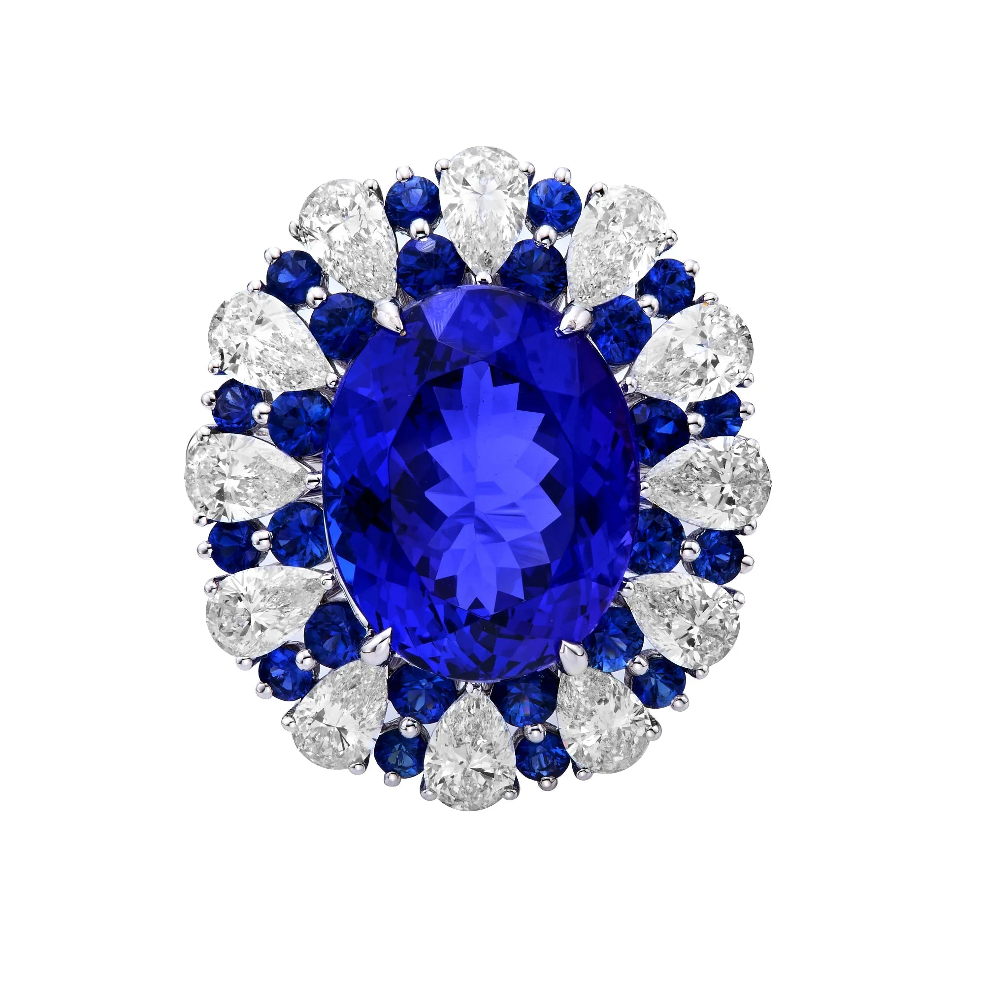 Concerto Tanzanite and Sapphire Cocktail Ring