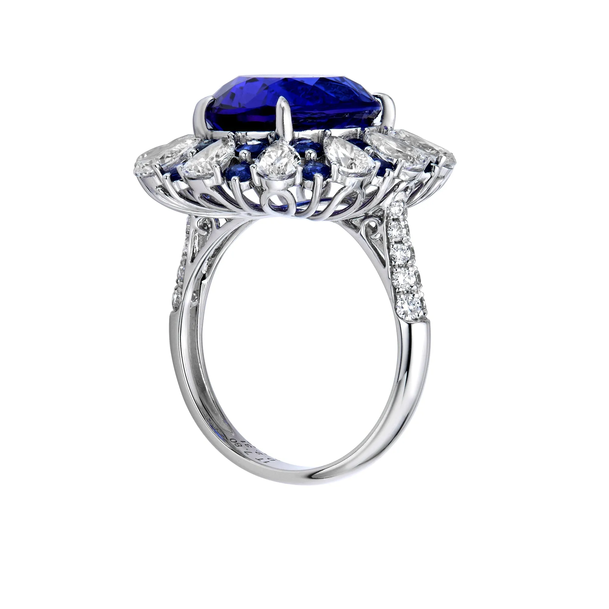 Concerto Tanzanite and Sapphire Cocktail Ring