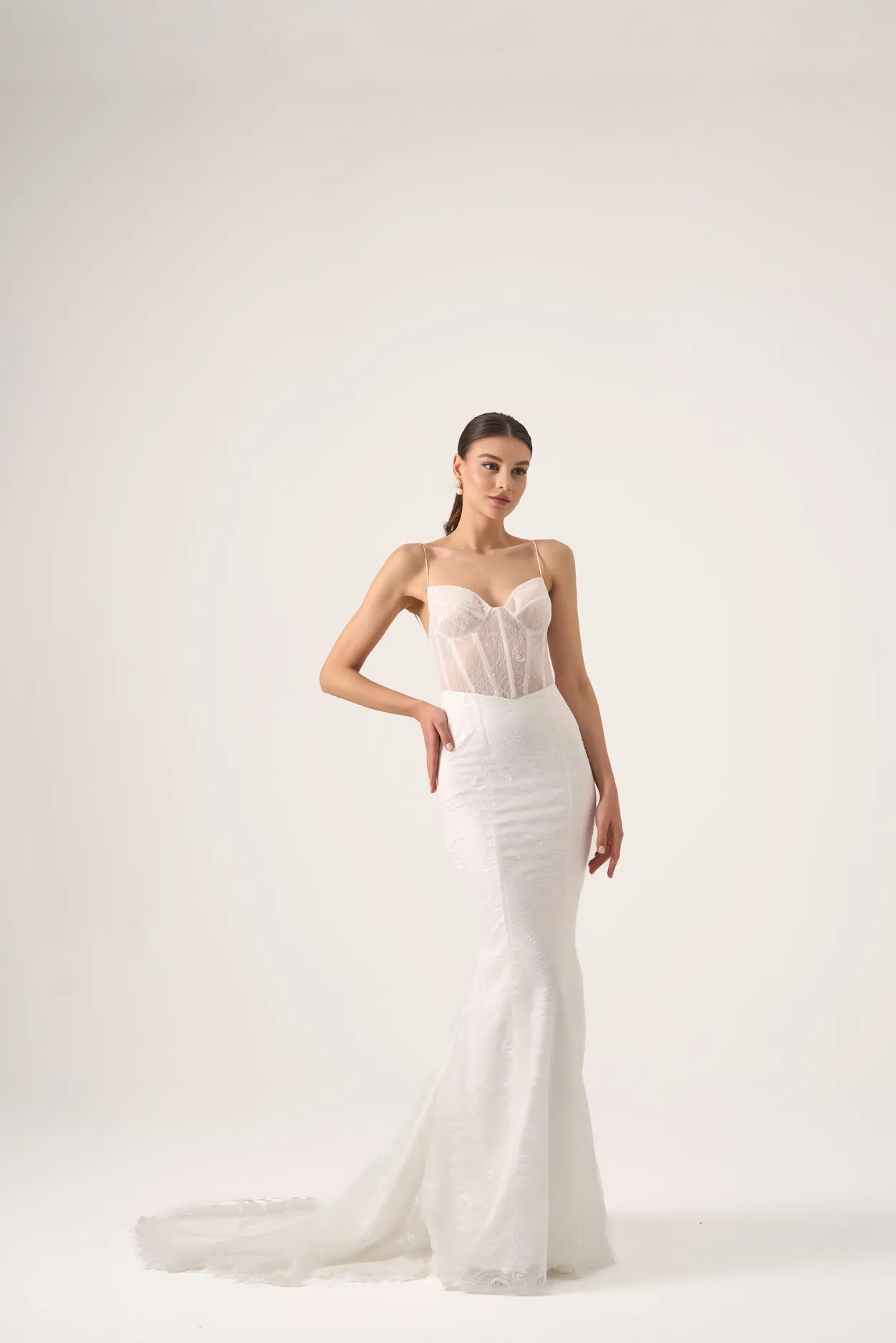 Corset lace mermaid gown