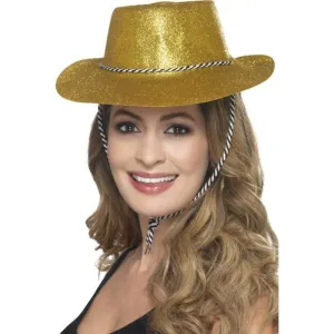 Cowboy Glitter Hat - Gold