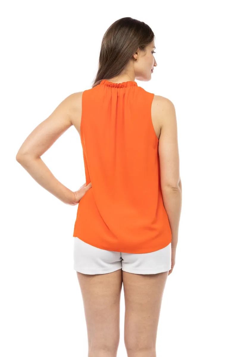 Crew Neck Sleeveless Top
