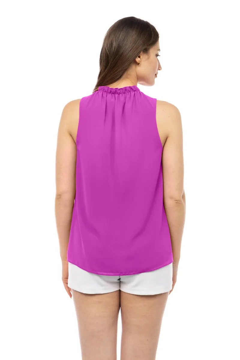 Crew Neck Sleeveless Top