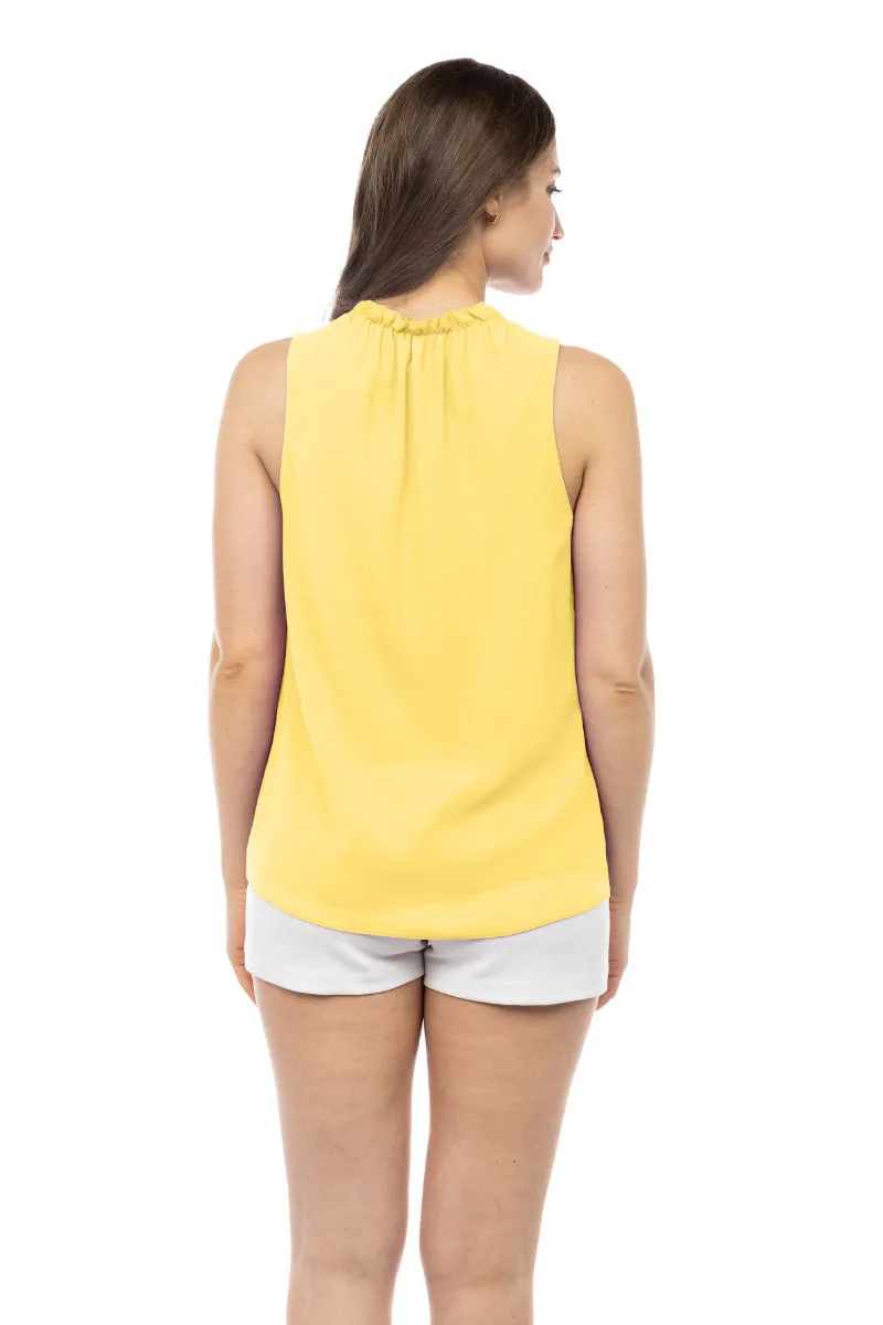 Crew Neck Sleeveless Top