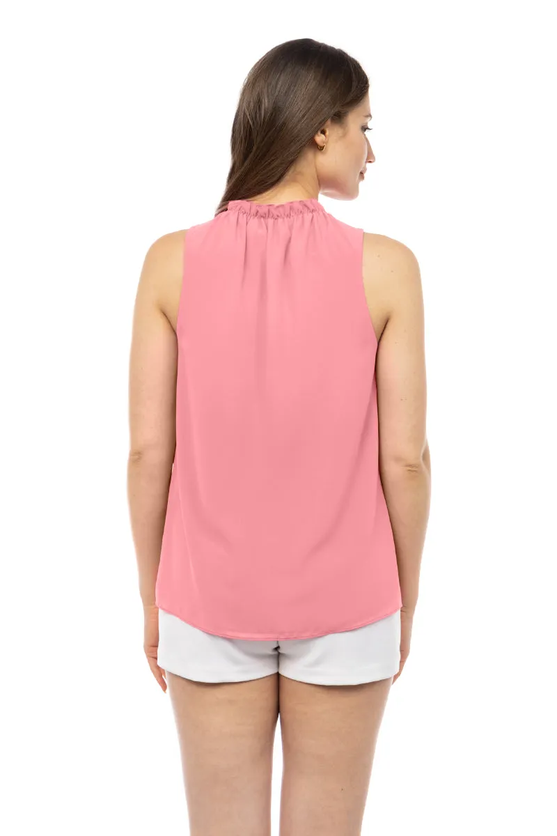 Crew Neck Sleeveless Top