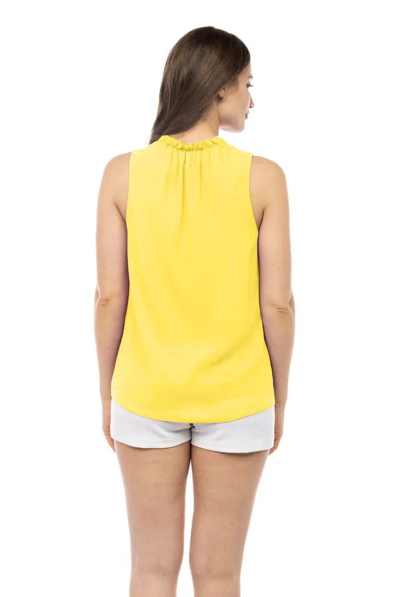 Crew Neck Sleeveless Top