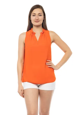 Crew Neck Sleeveless Top