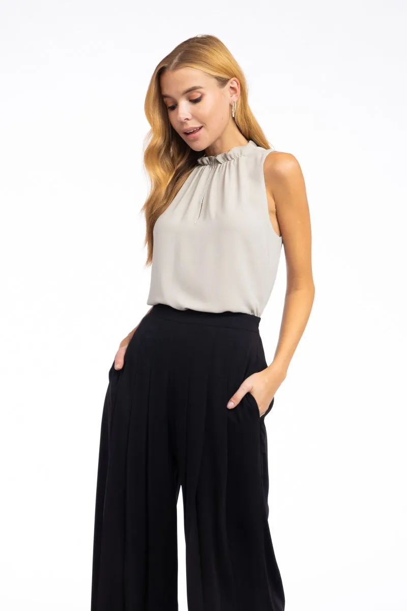 Crew Neck Sleeveless Top