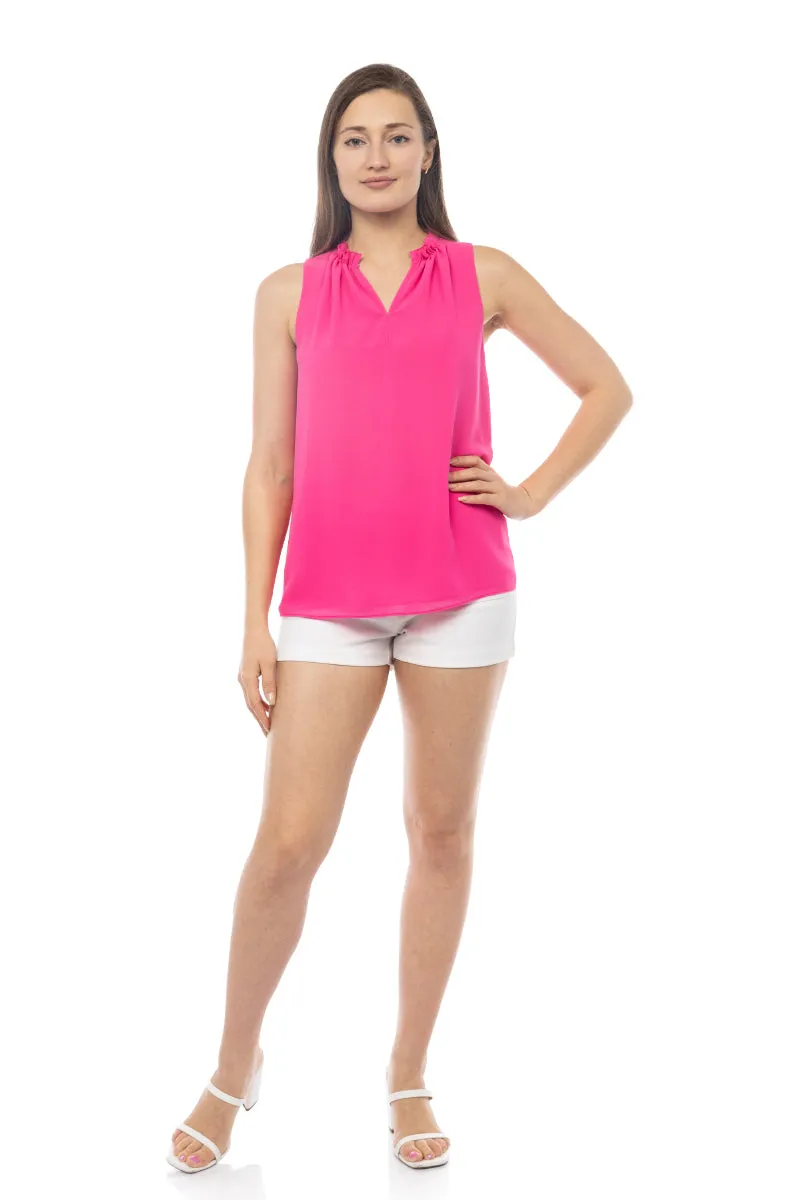 Crew Neck Sleeveless Top