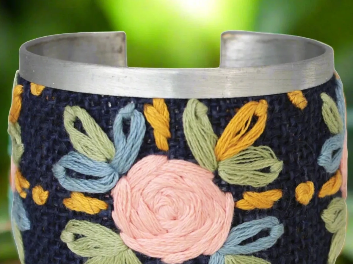 Cross Stitch Cuff Bracelet