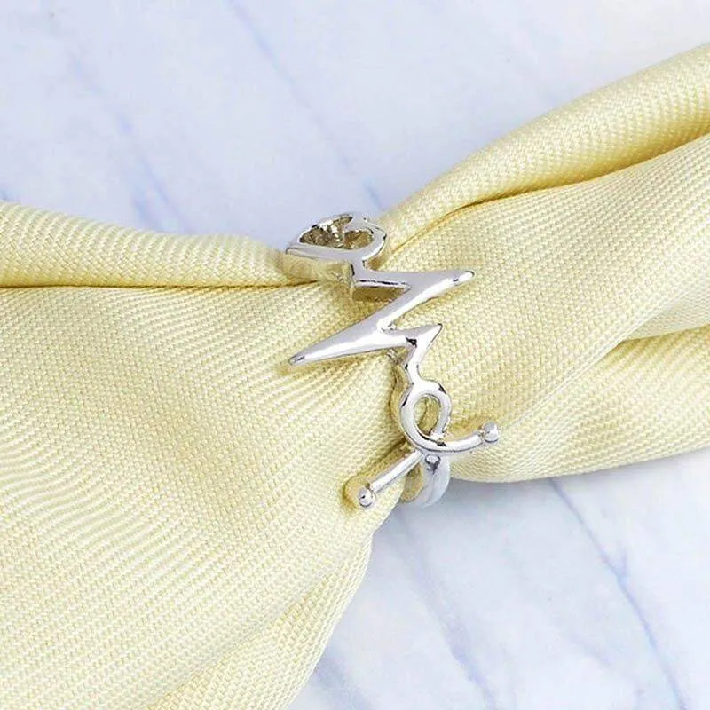 Cute Nurse Inspired Ring - Heart, Pulse & Stethoscope Design