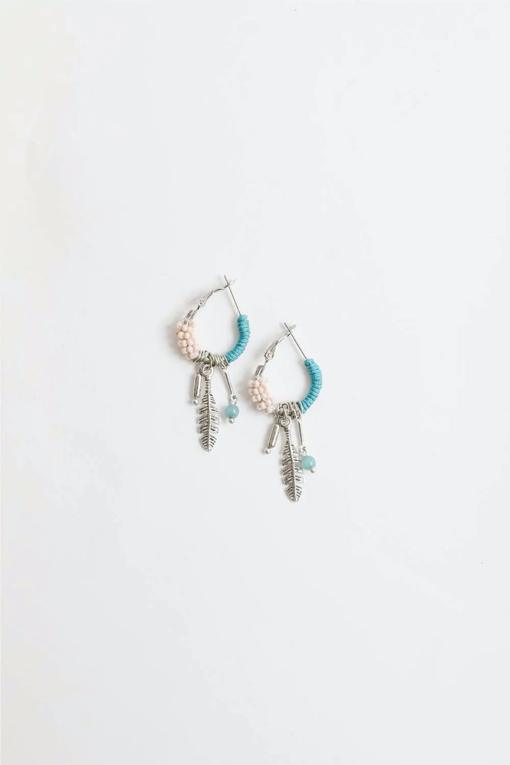 Dainty Feather Hoop Earrings