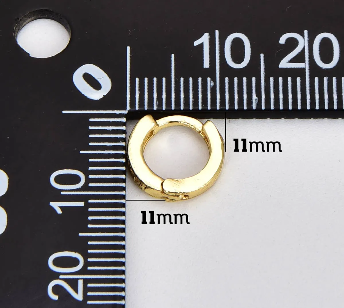 Dainty Huggie Hoop CZ Earrings*