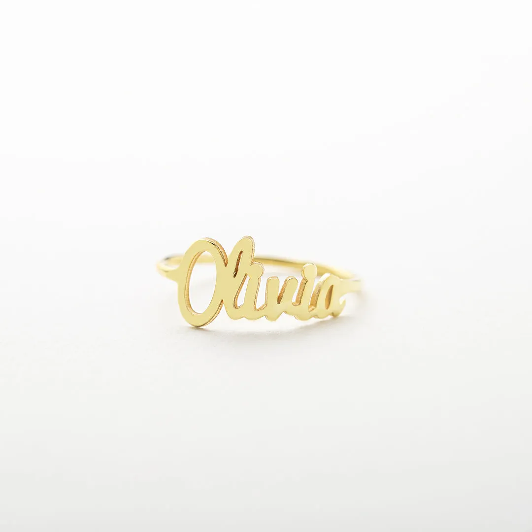 Dainty Name Ring