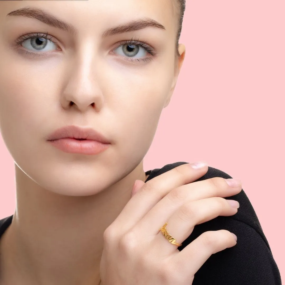 Dainty Name Ring