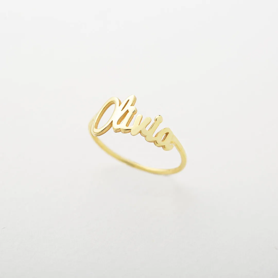 Dainty Name Ring