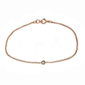 Dainty Rose Gold Diamond Bracelet