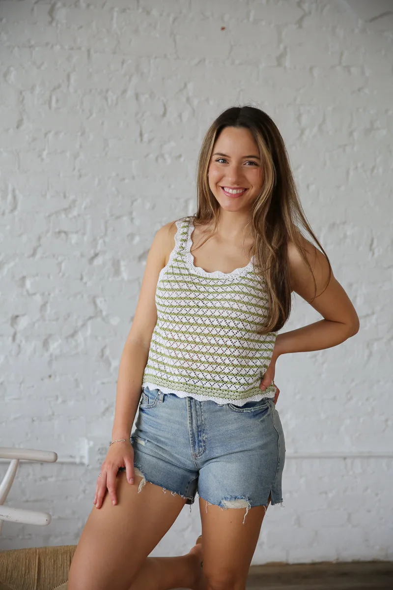 Dainty Scalloped Tank Top