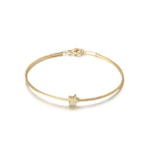 Dainty Star Cable Bangle Bracelet