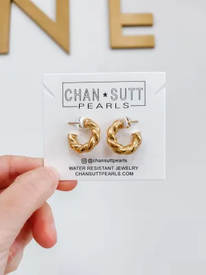 Dainty Twist Hoops