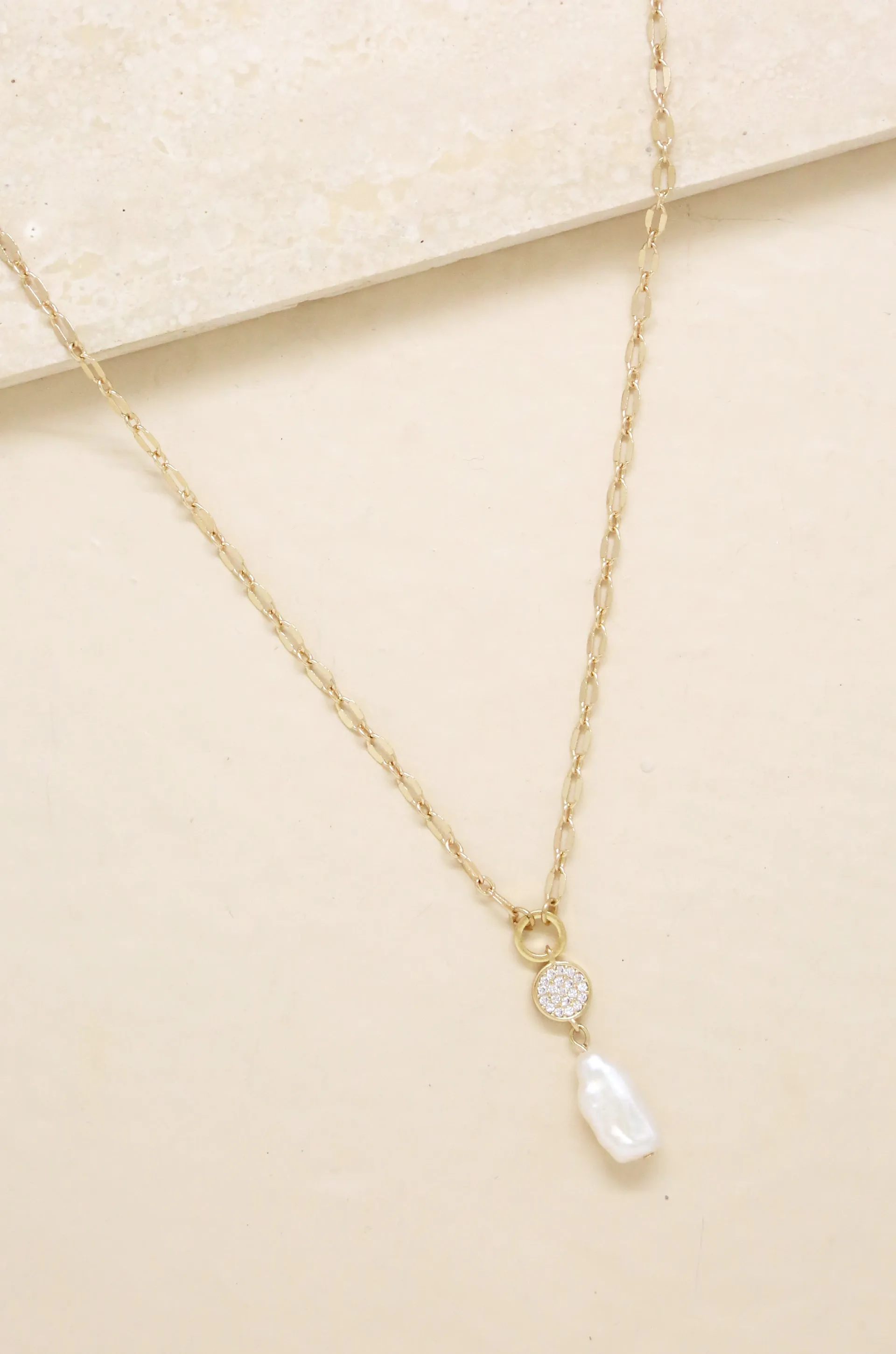 Dainty Vibes Freshwater Pearl 18k Gold Plated Necklace
